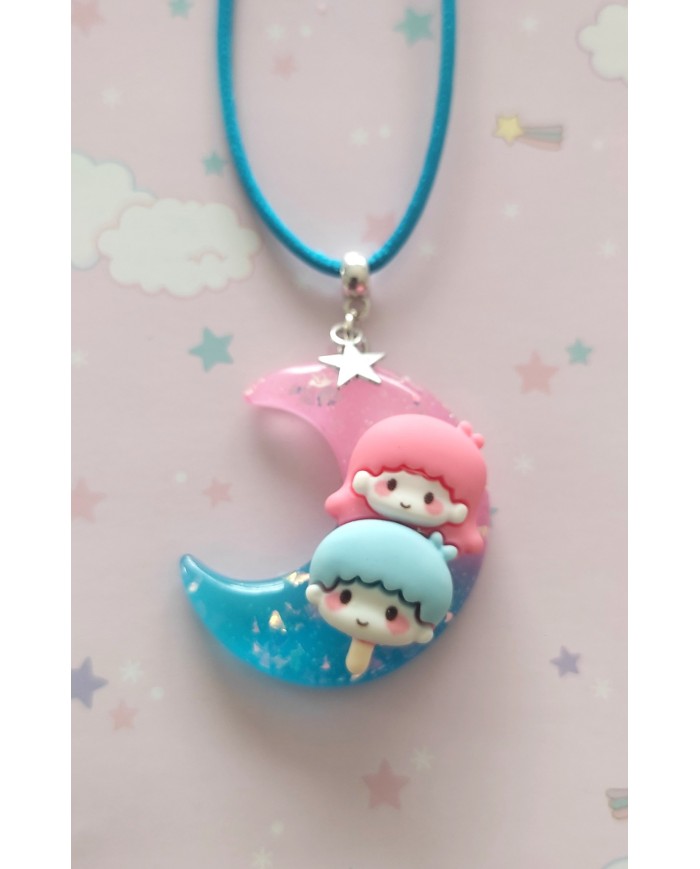 collier lune little twin stars collier lune little twin stars