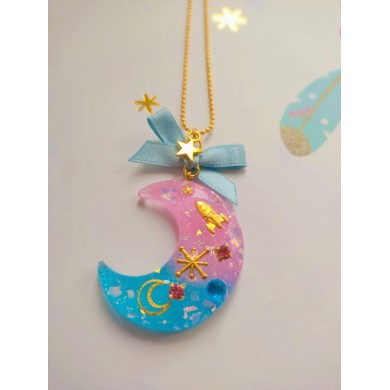 Collier lune galaxie Magical girl
