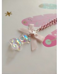 Collier ourson résine rose Collier ourson résine rose